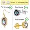 14K Gold Silicone Earring Backs Replacement | Rubber Earrings Backs for Studs |Plastic Earring Backing Secure (1 Pair 14K Gold)